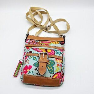Lily Bloom Neon Butterflies Crossbody Bag